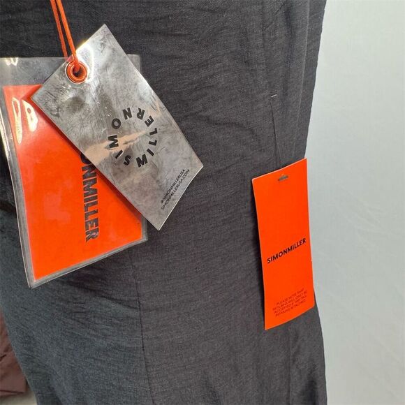 NWT Simon Miller Women's Black Zodiac Draped Fringe Gown Size 6 Maxi Dress - Picture 7 of 10